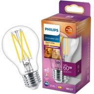 E27 A60 LED žiarovka 5,9W = 60W 806lm Teplé vlákno Stmievateľné PHILIPS