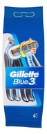 Gillette Blue 3 jednorazové holiace strojčeky pre mužov, 4 ks