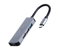 Gembird 4-portový USB-C rozbočovač 3x USB 2.0 1x USB 3.1
