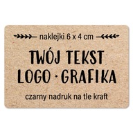 Nálepky s firemným logom x100 Eco Kraft Your Inscription