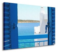 Grécko Balkón na Kréte Obraz na plátne 80x60 cm