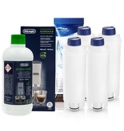 4x VODNÝ FILTER + DeLonghi ODVÁPŇOVAČ 500ml SET