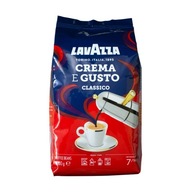 Lavazza Crema e Gusto Classico Arabica Robusta zrnková káva pražená 1 kg