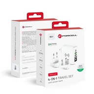 Multifunkčná nabíjačka Forcell 4v1 15W s konektormi USB/USB typu C