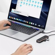 USAMS Adaptér HUB 2xUSB USB-C HDMI Micro SD SD čer