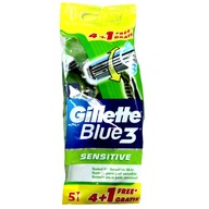 Gillette Blue 3 citlivé holiace strojčeky 5 ks ITALIA