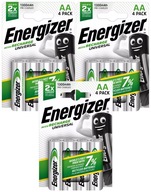 12x VÝKONNÉ NIKEL METAL HYDRIDE BATÉRIE ENERGIZER AA R6 1300 mAh 1,2V