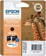 ORIGINÁLNE ATRAMENTY EPSON T0711 T0711H 2BALENIE ČIERNA