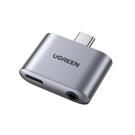 UGREEN USB-C na USB-C adaptér a 3,5 mm jack UGREEN CM231 (sivá)