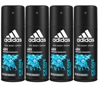 Adidas Ice Dive Spray Deodorant pre mužov Fresh & Tonic 150 ml x4