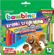 Bambino trojhranné drevené pastelky 12k + strúhadlo