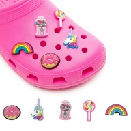 CROCS JIBBITZ TOPÁNKY ZDOBENIE ŠPIČKOV SADA 5 KANDY RUŽOVÝCH