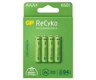 4x GP BATTERY ReCyko+ 650mAh 1,2V R03 AAA NiMH