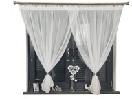 PRIPRAVENÁ ZÁCLONA GLAMOUR GIRLAND 400x145 PRÍvesok SRDCE 15 DVOCH KUSOV