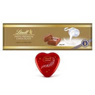 Lindt švajčiarska mliečna čokoláda 300g + srdce 50g