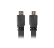 Plochý kábel HDMI 2.0 1,8 m Lanberg čierny Ultra HD 3D 4K 19 PIN pozlátený