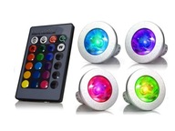 SET 4x FAREBNÉ RGB LED OSVETLENIE GU10 + DIAĽKOVÝ OVLÁDAČ