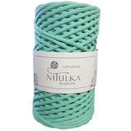 Bavlnená pletená šnúrka 3mm 200m - SEA GREEN