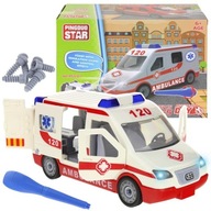 Auto otočiť a rozobrať Light Sound Ambulance Ambulance