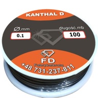 Kanthal D odporový drôt 0,1mm 100 metrov