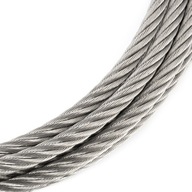 Oceľové lanové lano, NEREZ INOX, kyselinovzdorné, výplet, 7x7, 6mm, 40m