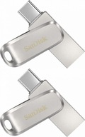 SanDisk Pendrive Ultra Dual Drive Luxe USB-C 64 GB x2