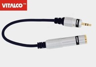 Stereo jack redukcia, 3,5 mm zástrčka - 6,3 mm HQ zásuvka