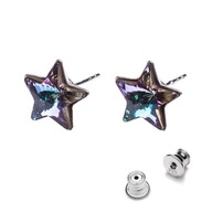 Strieborné náušnice s kr. Swarovski Stars 10mm VL