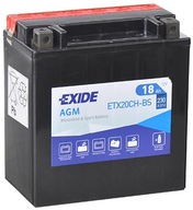 BATÉRIA EXIDE YTX20CH-BS ETX20CH 18Ah VN1500