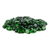 Akvarijné kamienky, sklenené, zelené, 1kg, 100-130 ks