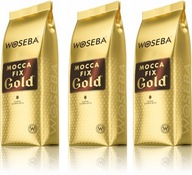 Sada 3x zrnková káva Woseba Mocca Fix Gold 1kg