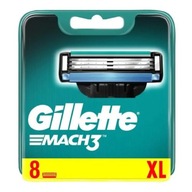 Gillette Mach3 Náhradné čepieľky na holiace strojčeky, 8 ks.