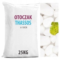 BIELY KAMEŇ THASSOS GRÉCKE ZÁHRADNÉ KAMENE VEĽKÉ 6-10CM 25KG