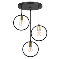 RING Luster Závesná lampa Zlatá Meď Chróm E27