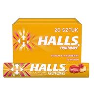 Halls Fruitwave broskyňové cukríky 45 g x 20