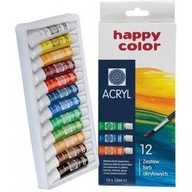 Sada akrylových farieb 12 farieb, 12ml HA 7370 0012-K12 HAPPY COLOR