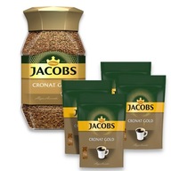 Jacobs Gold instantná káva 200g + 300g náplň