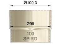 Redukčný adaptér Makita LB1200 Ø99 na Spiro Ø100