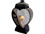 CHYBÍTE NÁM GRADDLE LAMP HEART D BLACK ROSE SENTENCE GOLD + BIELA ​​LED SVIEČKA