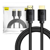 BASEUS KÁBEL HDMI 2.1 8K 60HZ 120HZ 3D HDR UHD VYSOKÁ RÝCHLOSŤ 48GBPS 2M