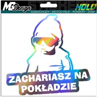 Nálepka na okno HOLOGRAM ZACHARIAH ON BOARD