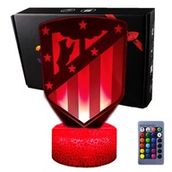 3D LED USB nočná lampa ATLETICO MADRID FUTBAL