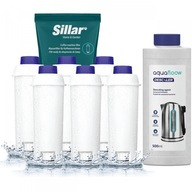 6x Sillar Filter pre DELONGHI + Odstraňovač vodného kameňa 500ml