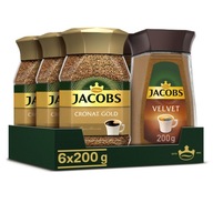 Jacobs Velvet instantná káva 3x 200g + Cronat Gold 3x 200g