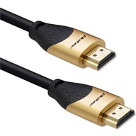 Qoltec HDMI kábel v2.1 Ultra vysokorýchlostný 8K | 60 Hz | 26AWG | ZLATO | 5 m