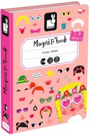 Magnetická kniha Janod Magnetic Puzzle Funny Faces Girl