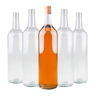 10x FĽAŠE NA LIKÉRY VODKA BIMBERS COGNAC DOMÁCE VÍNO 1l 1000 ml + uzáver