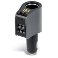 ZÁSUVKA ZAPAĽOVAČA CIGARET S 3xUSB NABÍJAČKOU A LCD DISPLEJOM 12-24V