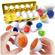 EGGS PUZZLE triedič zápasových tvarov 24 ks.