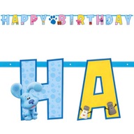 BANNER všetko najlepšie k narodeninám BLUES CLUE po BIRTHDAY blue